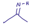 <p>Imine + H2O</p>