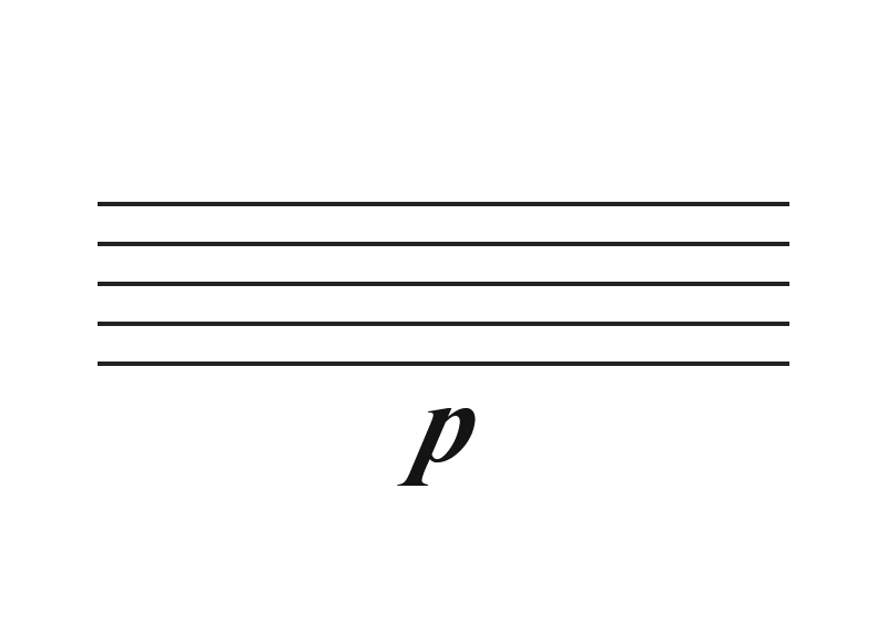 <p>piano (p)</p>