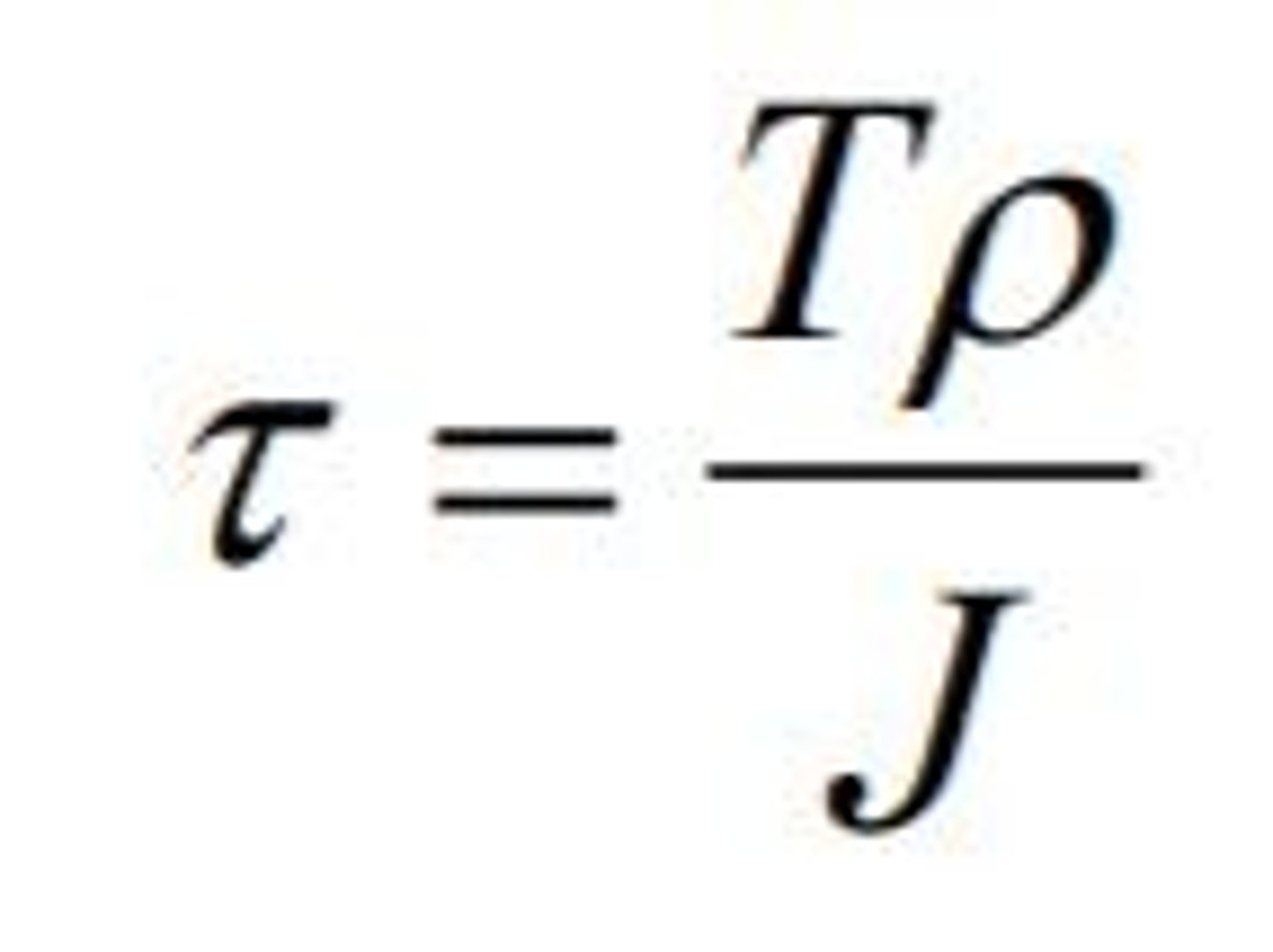 <p>T = momento torsor</p><p>ρ = distância radial</p><p>J = momento de inércia polar da seção transversal</p>