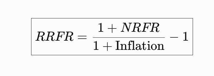 <p>The <strong>risk-free return with no inflation</strong> and no risk. It’s affected by time preference and investment opportunities.<u> </u><strong><u>Real = no inflation</u></strong></p>
