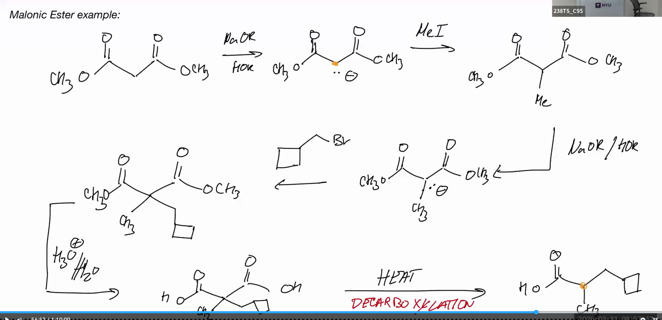 <p>Malonic Ester example </p>