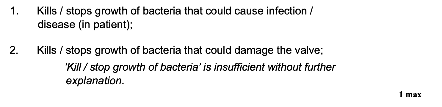 <p>kills bacteria that could cause infection/disease</p>