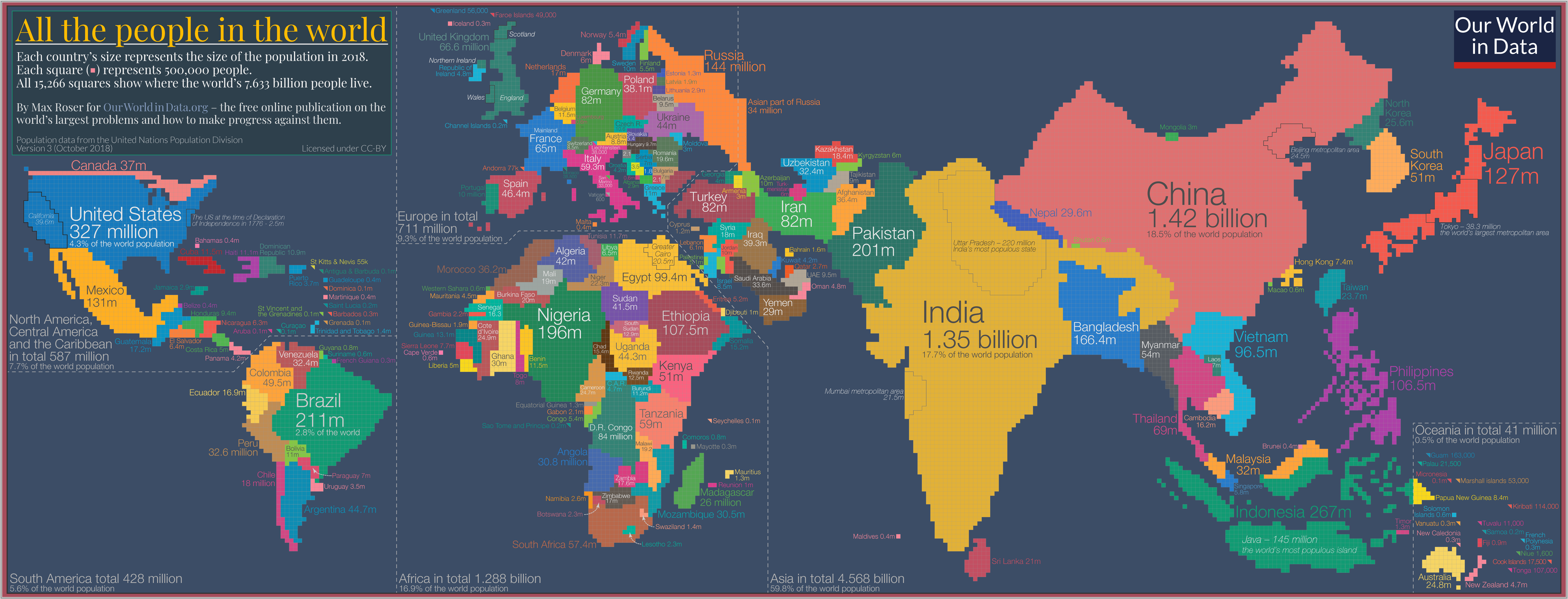 <p>A map that changes the size of the given area to interpret data</p>