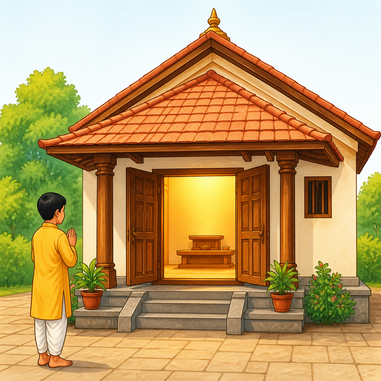 <p>Waiting place or house</p>