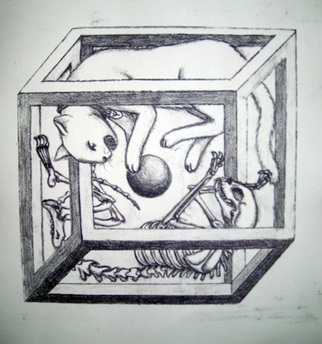 <p>Escher's artistic worlds were drawn &amp; built around impossible objects such as the Penrose triangle and this cube type.</p>