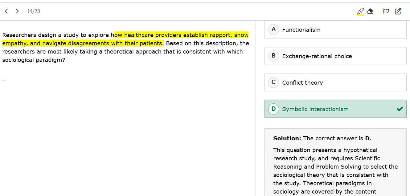 <p>example of social interactionism</p>