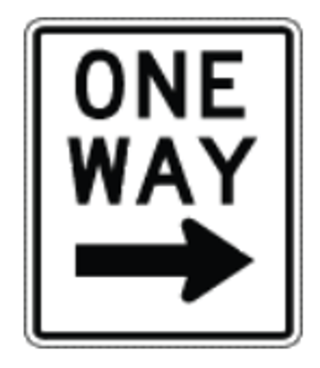 <p>A sign indicating that traffic is coming toward you.</p>