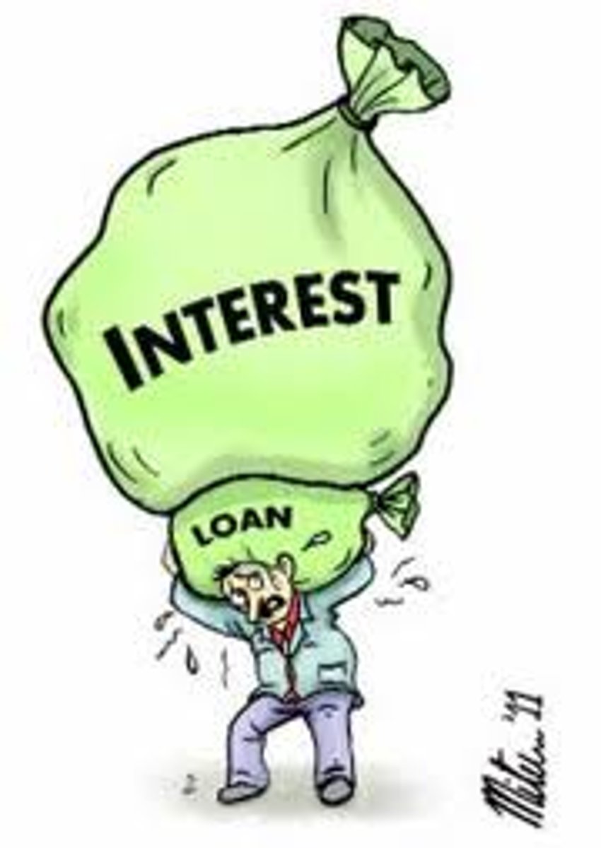 <p>the practice of charging interest on borrowed money</p>