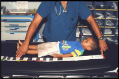 <p>1. more likely to be respiratory cause</p><p>2. less reserve oxygen in peds</p>