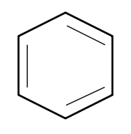 <p>how many carbons and hydrogens does benzene have?</p>