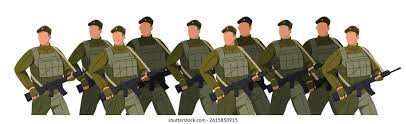<p>= MILITARY, SOLDIER</p><p>soldiers<span><strong> on </strong></span>duty<span><strong> in a </strong></span>large<span><strong> </strong></span>group<span><strong>: </strong></span></p>