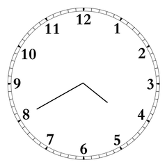 <p>It's twenty to five</p>