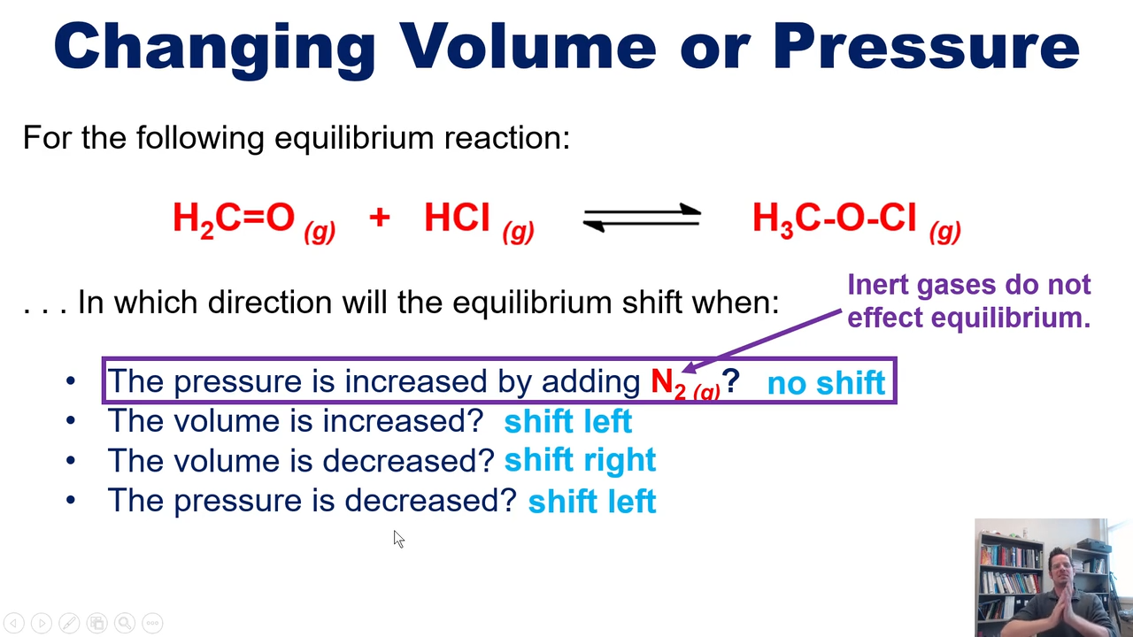 <p>shifting to the side with the most molecules</p>