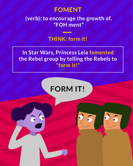 <p>stir up; incite; instigate; promote the growth of (something evil or unpleasant)</p>