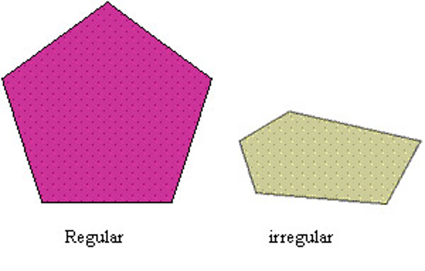 <p>a 2D shape with 5 sides and 5 vertices</p>