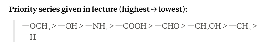 <ul><li><p>A <strong>chiral</strong> molecule cannot be superimposed on its mirror image, even after rotation.</p></li><li><p>An <strong>achiral</strong> molecule <em>can</em> be superimposed on its mirror image after rotation (e.g., a carbon with two identical substituents).</p></li><li><p>Configuration at a chiral carbon is designated <strong>R (clockwise)</strong> or <strong>S (counterclockwise)</strong> by the RS system, after ranking the four groups by priority.</p></li></ul><p></p>