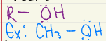 <p>An element bonded with OH</p>