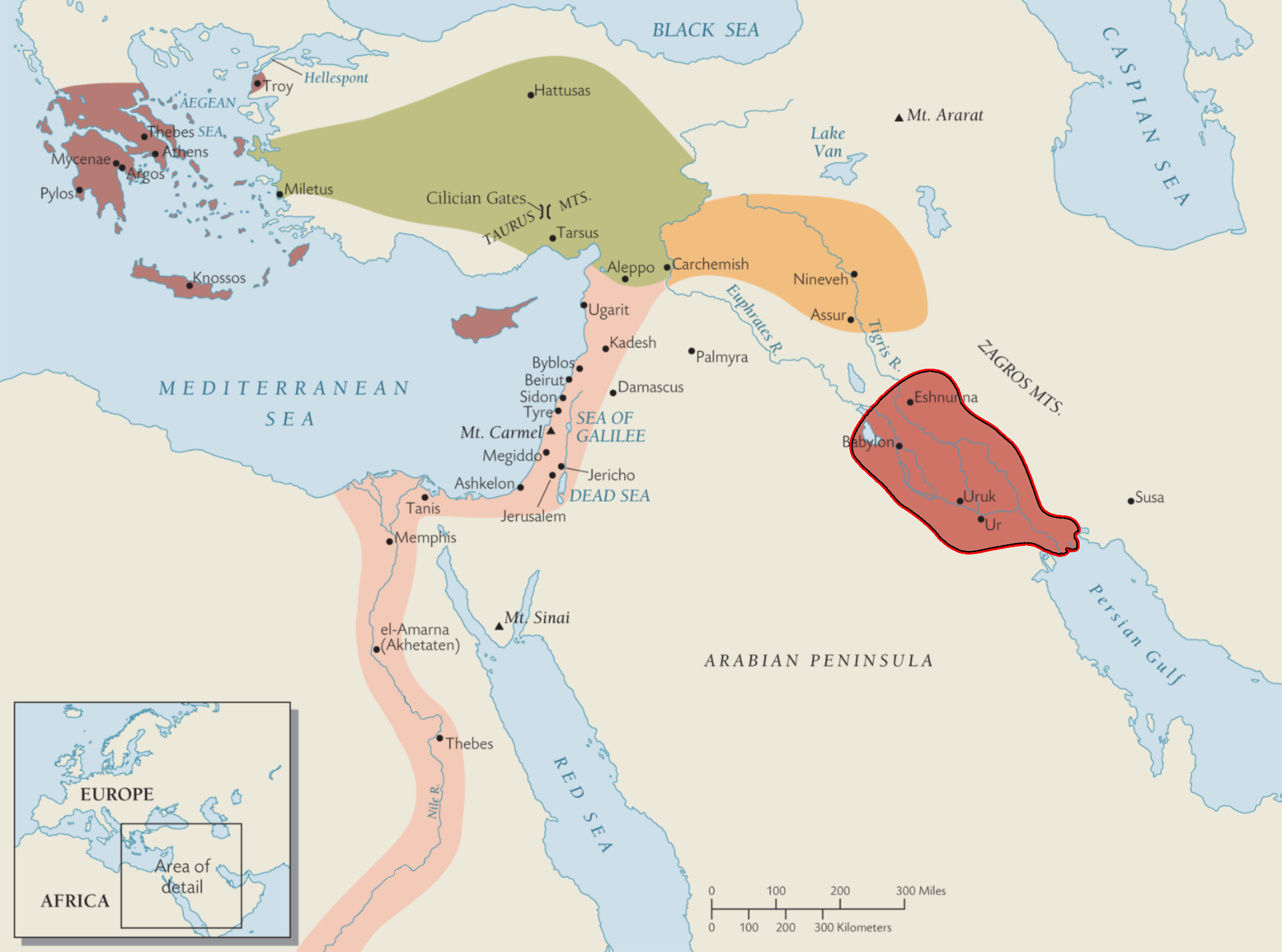 <p>The red selected area of the map is</p>