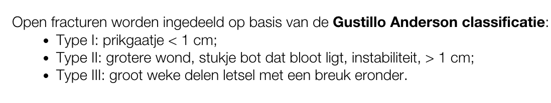 <p>Wondgrootte + weke delen schade</p>