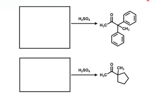<p>Draw the expected reagents of these reactions: </p>
