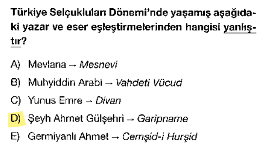 <p>Garipname, Aşık Paşa'ya aittir. Gülşehri'nin en ünlü eseri Mantıku't Tayr (Kuşların Dili) çevirisidir.</p>