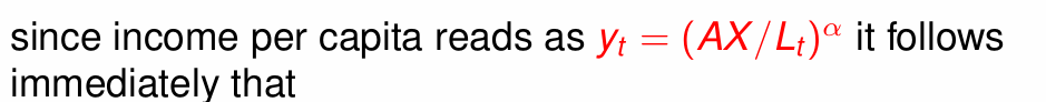 <p>What is y<sub>t+1</sub> (dynamics of income per capita)?</p>