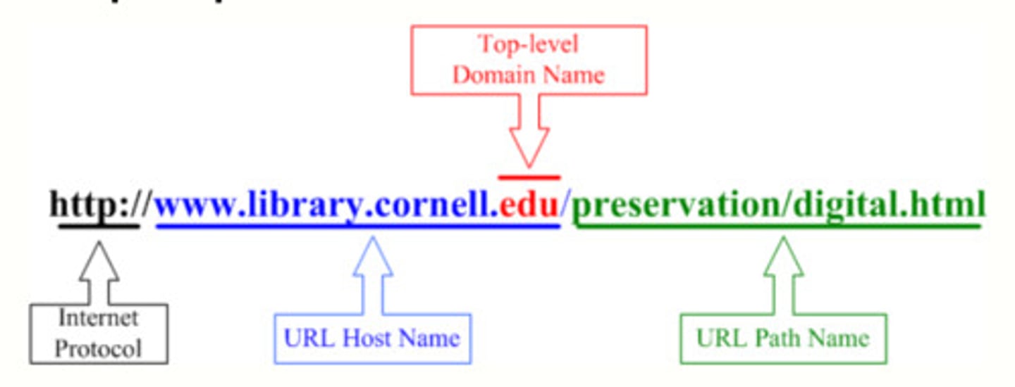 <p>A location or address identifying where documents can be found on the Internet; a Web address</p>