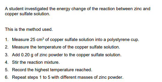 <p>2024: The results show random errors</p><p>The student did not make any measuring errors</p><p>Suggest one reason for the random errors in this experiment (1)</p>