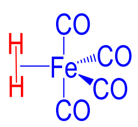 <p>FALSE: more likely to yield dihydrogen complex (pictured)</p>
