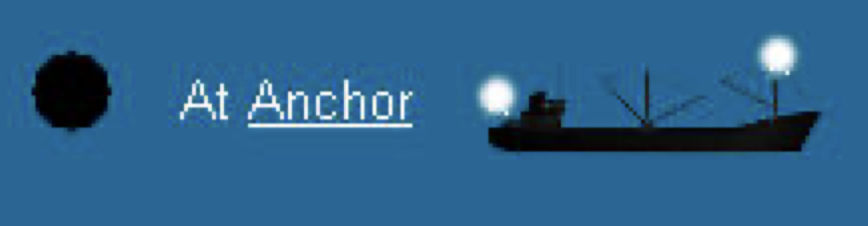 <p>Day: One black ball<br>Night: White light only</p>