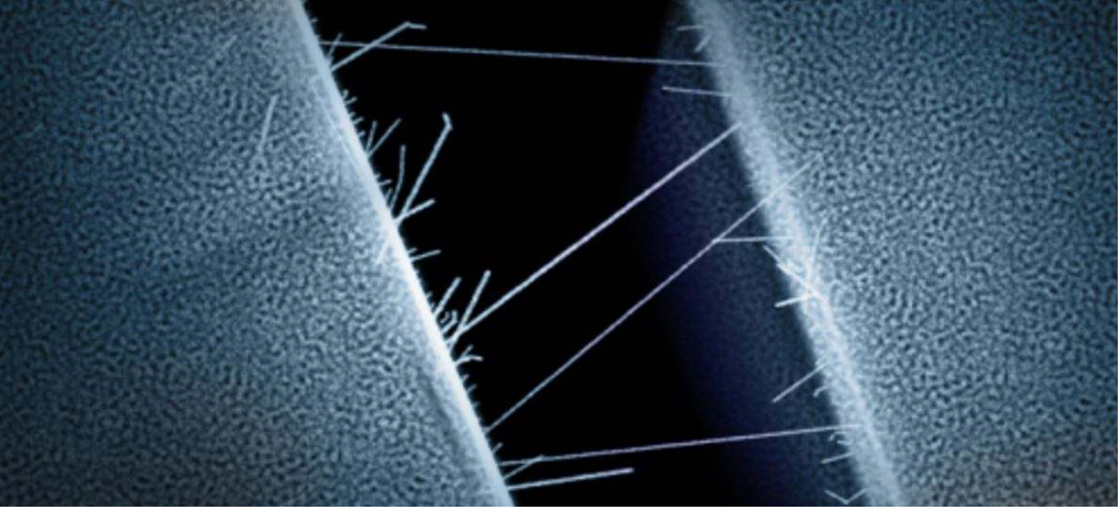 <p>Tin tends to grow whiskers on plated wire and other applications.</p>
