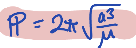 <p>where a = Radius(earth) + h</p>