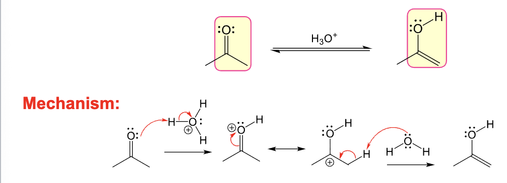 <p>Used to acid-catalyzed keto-enol tautomerization</p>