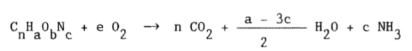 <p>what is COD’ formula needed to determine how many moles of O2 are required for a particular compound?</p>