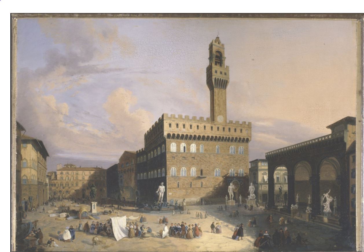 <p>This is a photograph of the building depicted in the painting, it is the same perspective</p>