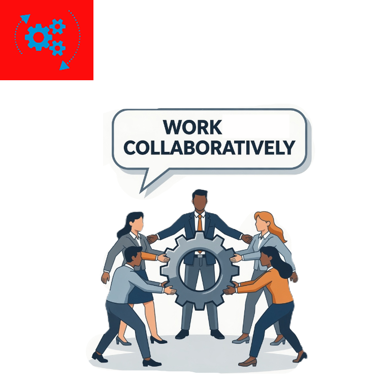 <p><strong><mark data-color="green" style="background-color: green; color: inherit;">to work collaboratively</mark>   /kəˈlæbəˌreɪtɪvli/</strong></p><p><strong>DEUTSCH:</strong></p><p>zusammen arbeiten</p>