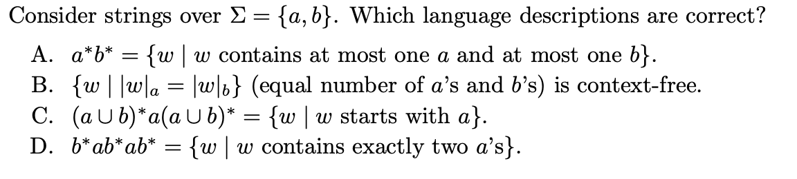 <p>Can be multiple correct or none</p>