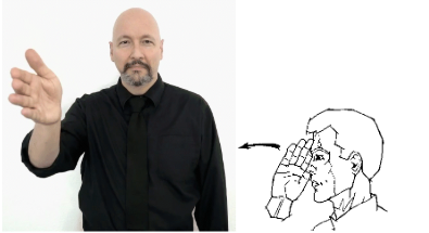 <p>dom hand makes a 5 moves form dom shoulder and circles forward 2x</p>