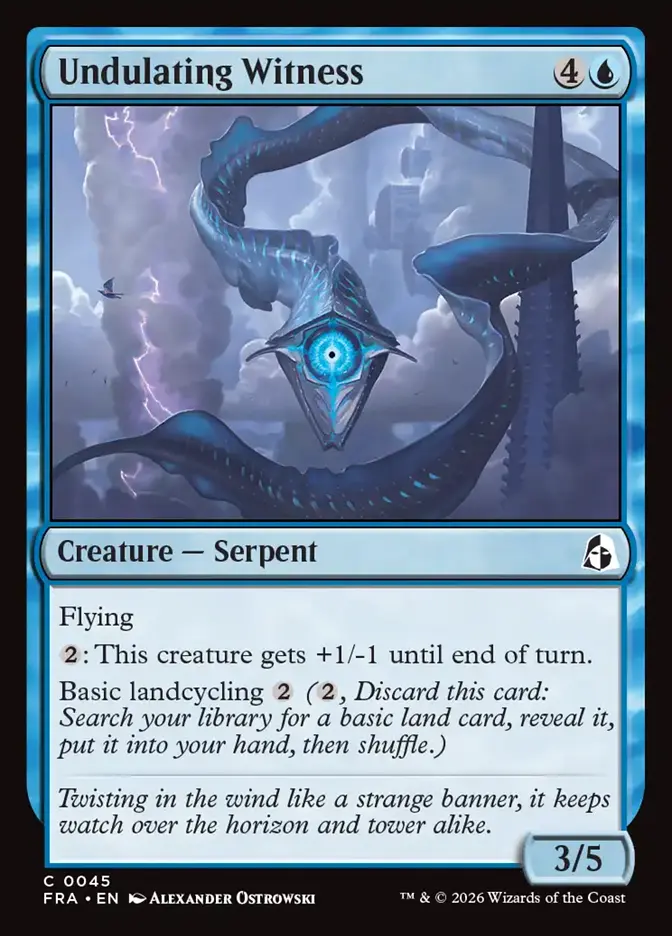 <p>Flying</p><p>{2}: This creature gets +1/-1 until end of turn.</p><p>Basic landcycling {2} <em>({2}, Discard this card: Search your library for a basic land card, reveal it, put it into your hand, then shuffle.)</em></p>