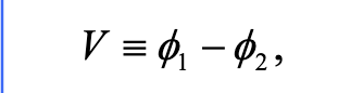 <p>Difference in potential</p>