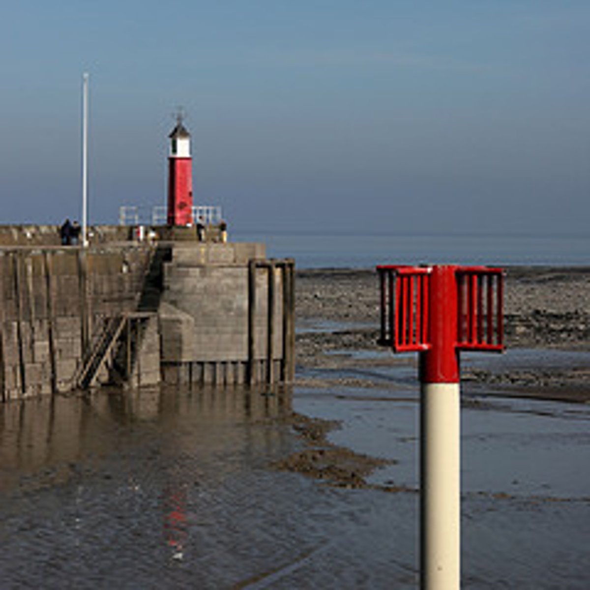 <p>Mostly submerged and exposed during low tide.</p>