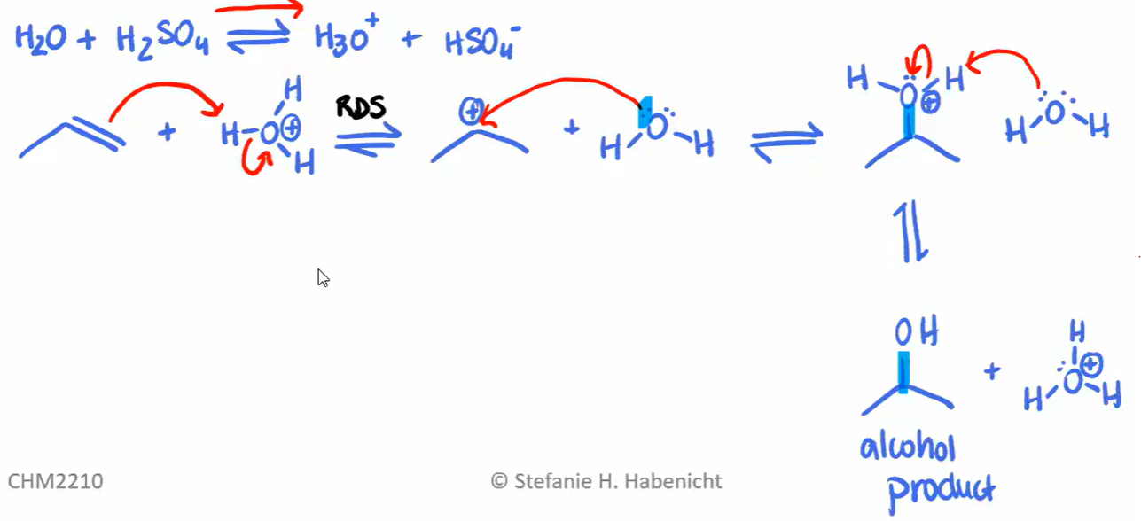 <p>Alcohol + hydronium</p>