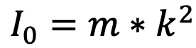 <p>The moment of inertia is calculated by multiplying the object’s mass by the squared radius of gyration</p>