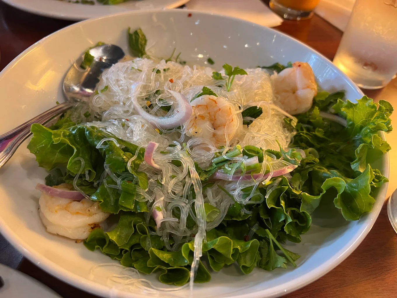 <p>grilled prawn salad with VERMICELLI noodles </p>