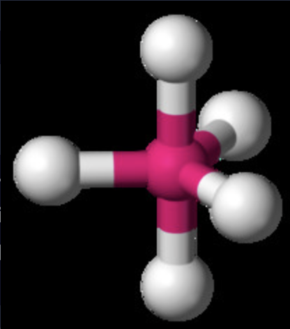 <p>5 electron domains</p><p>5 bonding domains</p><p>0 lone pairs</p><p>90 and 120 degree angles</p>