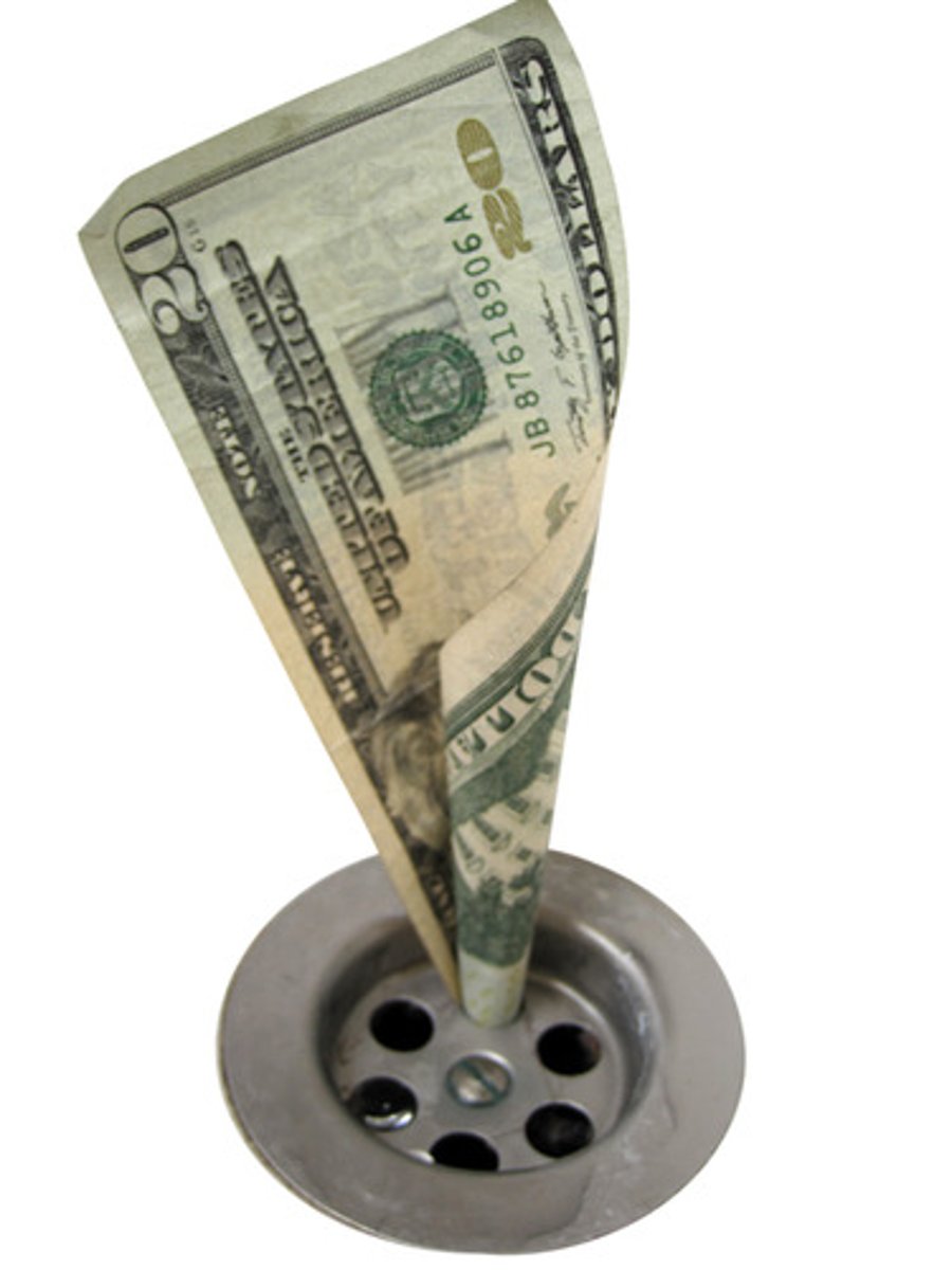<p>to carelessly waste money, time</p>