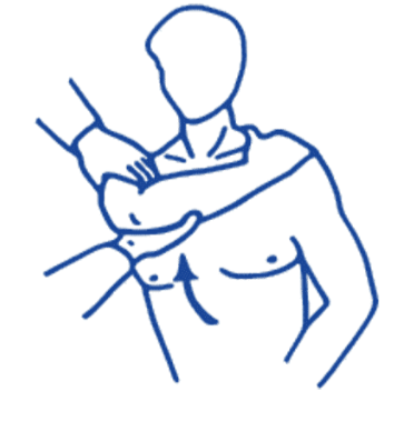 <p>Place the hand on the opposite shoulder. Then try to lift the elbow up without moving the hand. Pain is positive.</p>