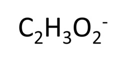 <p>CH3COO-, soluble</p>