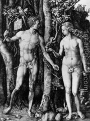<p>Form:</p><p>-engraving on metal</p><p>-contrapposto</p><p>-tiny details (high renaissance)</p><p>Content:</p><p>-animals representing temperaments and humors being let into the world</p><p>-artist signature on sign</p><p>-Tree of Knowledge and Life</p><p>-fall of humanity</p><p>Function:</p><p>-shows his knowledge of classical act</p><p>Context:</p><p>-artist: Albrecht Durer (german)</p><p>-Latin </p><p>-1504 CE</p><p>-High Renaissance (north)</p><p>-16th-17th century</p>
