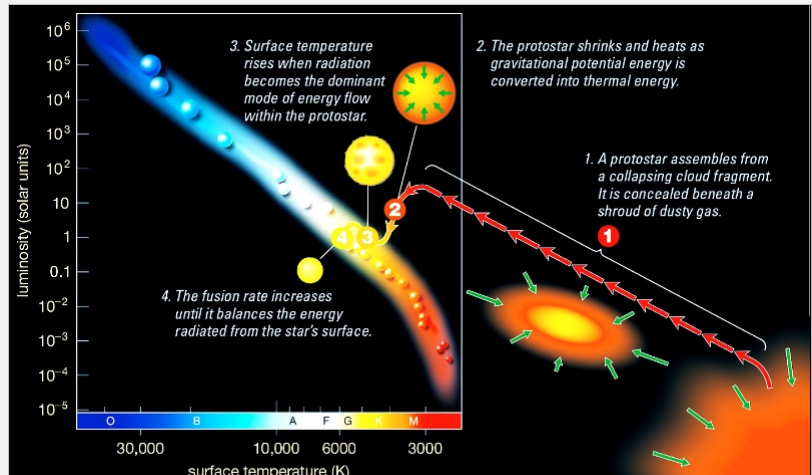 <p>Formation of a star from molecular clouds</p>